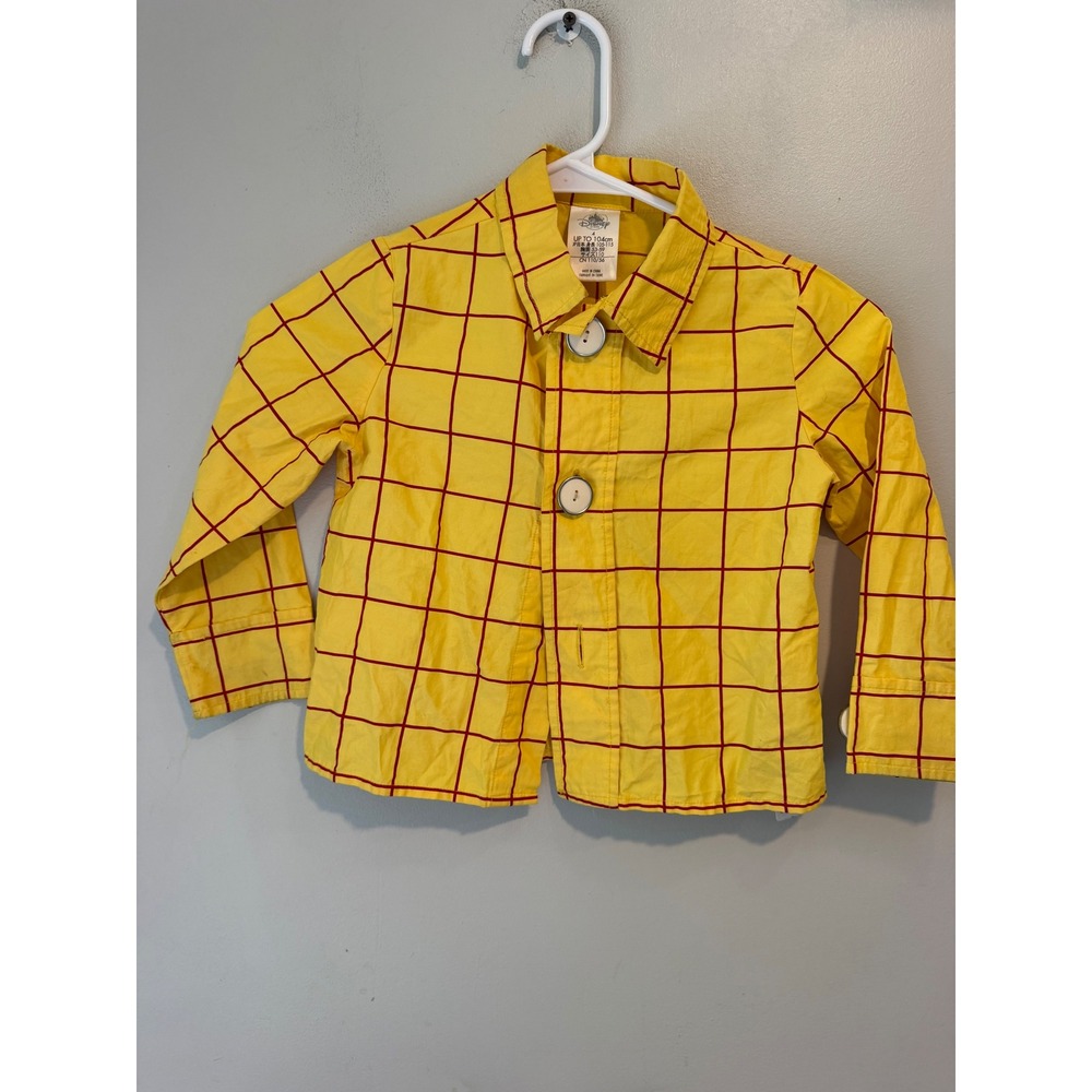 Disney Store Woody Toy Story Costume Shirt Belt Buckle Boot Covers Kids Size 4